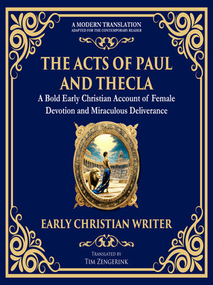 cover image of The Acts of Paul and Thecla